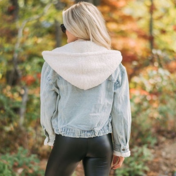 Ashton Sherpa trim denim jacket - Picture 4 of 4